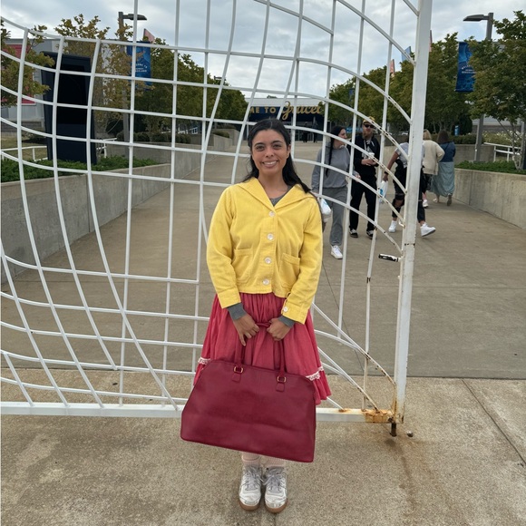 Vintage Large Red Leather Bag - Picture 11 of 15